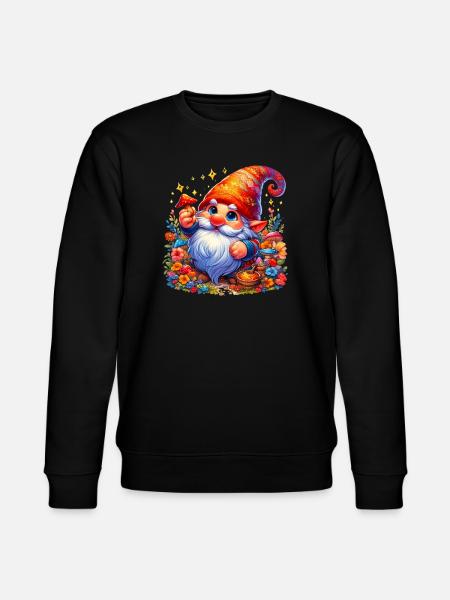 Gnome Goblin Elf - Stanley/Stella CHANGER Unisex Organic Sweatshirt - black
