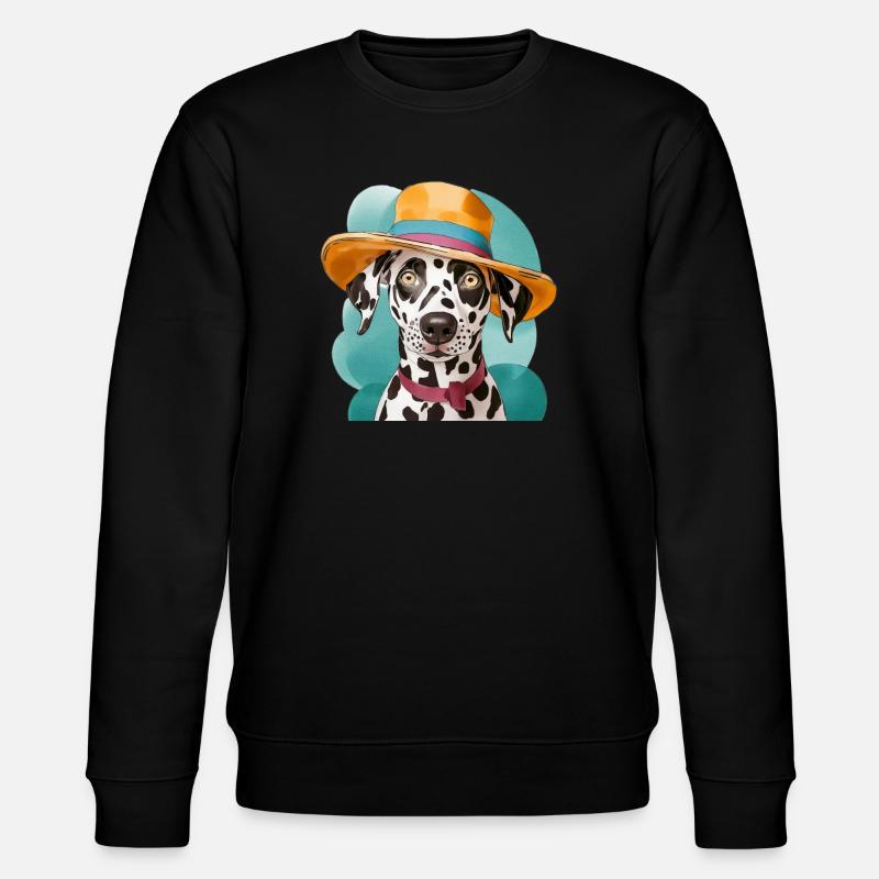 Drôle de dalmatien avec chapeau - Sweat bio CHANGER Stanley/Stella Unisexe - noir