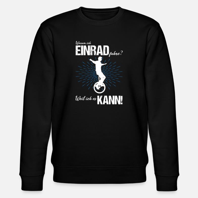 Einrad fahren - Stanley/Stella Unisex Bio-Sweatshirt CHANGER  - Schwarz