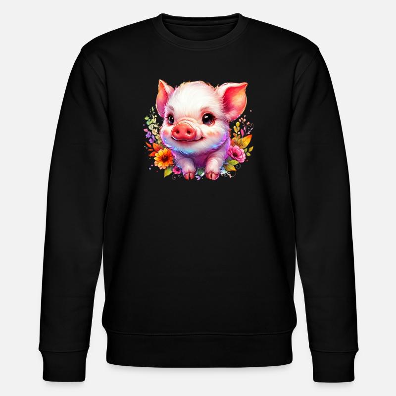 Piglet piglet - Stanley/Stella CHANGER Unisex Organic Sweatshirt - black