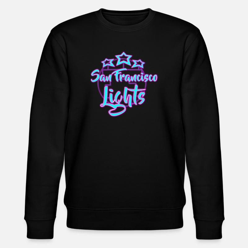 Neon San Francisco Lichter Design - Stanley/Stella Unisex Bio-Sweatshirt CHANGER  - Schwarz