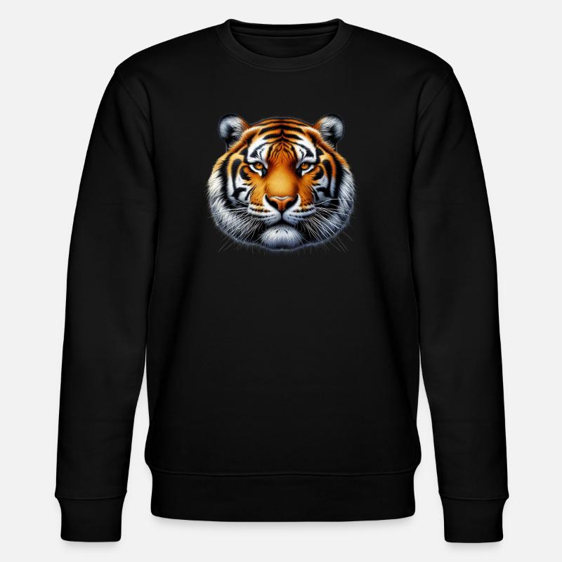 Tiger - Stanley/Stella Unisex Bio-Sweatshirt CHANGER  - Schwarz