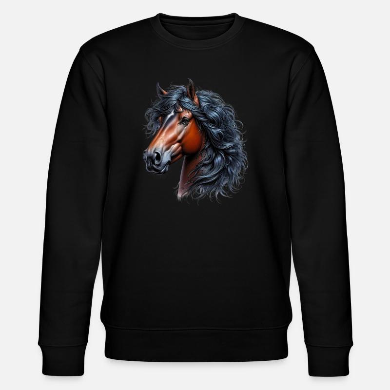 Cheval - Sweat bio CHANGER Stanley/Stella Unisexe - noir