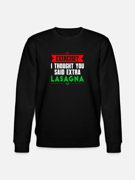 Faire de l'exercice ? Lasagne - Sweat bio CHANGER Stanley/Stella Unisexe - noir