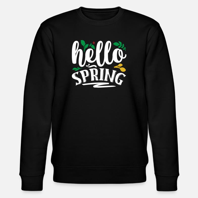 Hallo Frühling - Stanley/Stella Unisex Bio-Sweatshirt CHANGER  - Schwarz