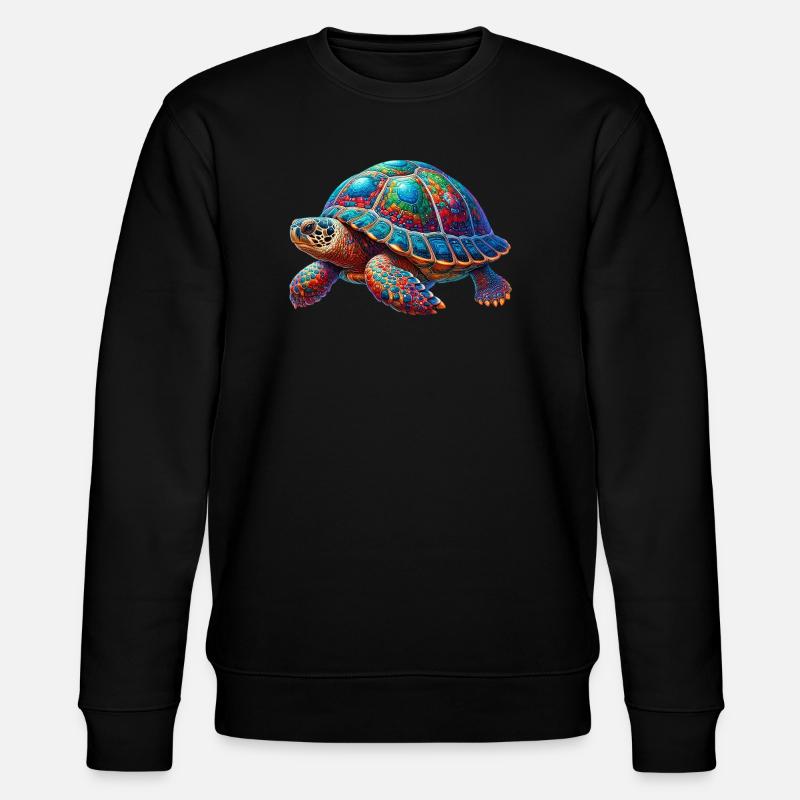 Schildkröte - Stanley/Stella Unisex Bio-Sweatshirt CHANGER  - Schwarz