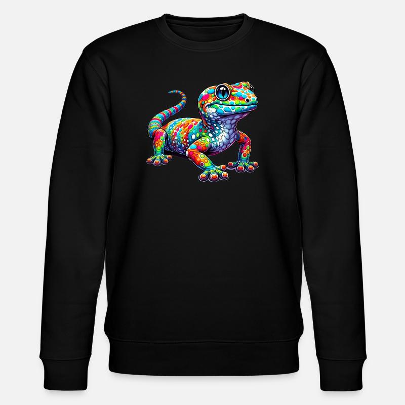 Gecko - Stanley/Stella Unisex Bio-Sweatshirt CHANGER - Schwarz