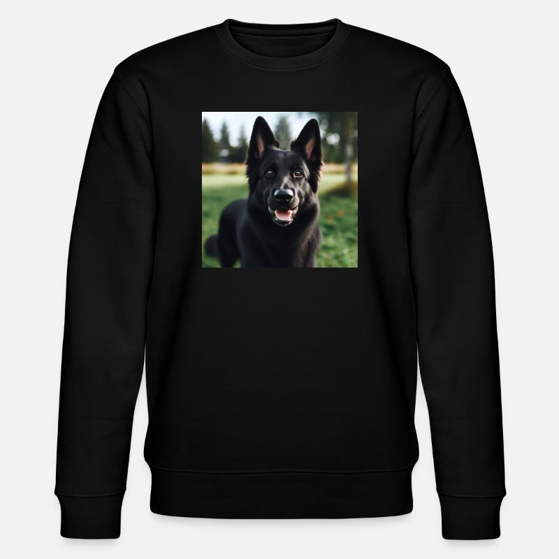 Black German Shepherd - Stanley/Stella CHANGER Unisex Organic Sweatshirt - black