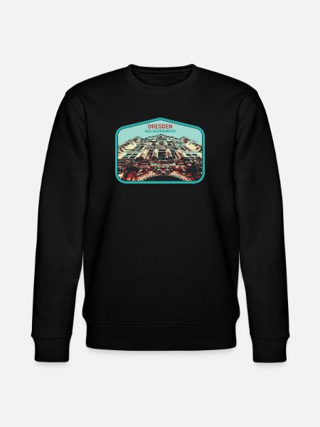 Illustration: Georgentor, Dresden - Stanley/Stella CHANGER Unisex Organic Sweatshirt - black