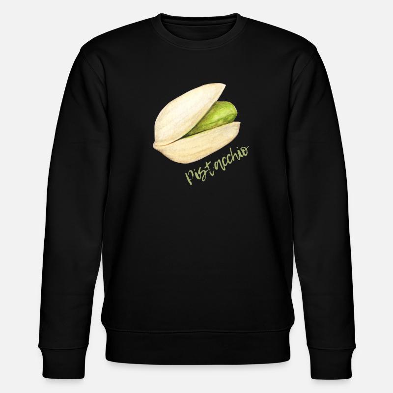 Pistachio with shell and pit - Stanley/Stella CHANGER Unisex Organic Sweatshirt - black