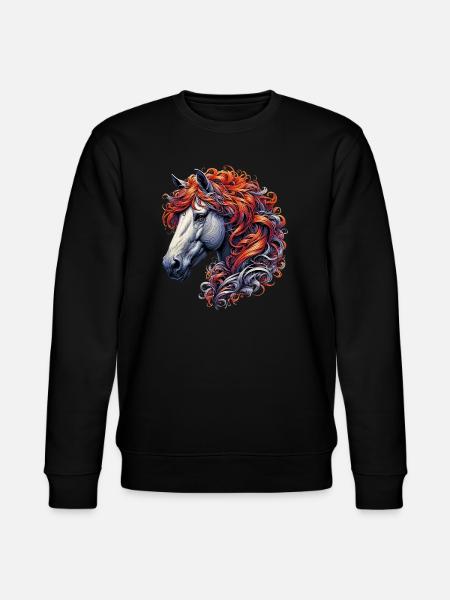 Pferd - Stanley/Stella Unisex Bio-Sweatshirt CHANGER - Schwarz