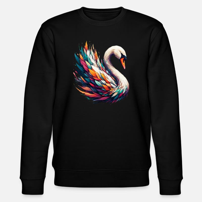 Schwan - Stanley/Stella Unisex Bio-Sweatshirt CHANGER  - Schwarz