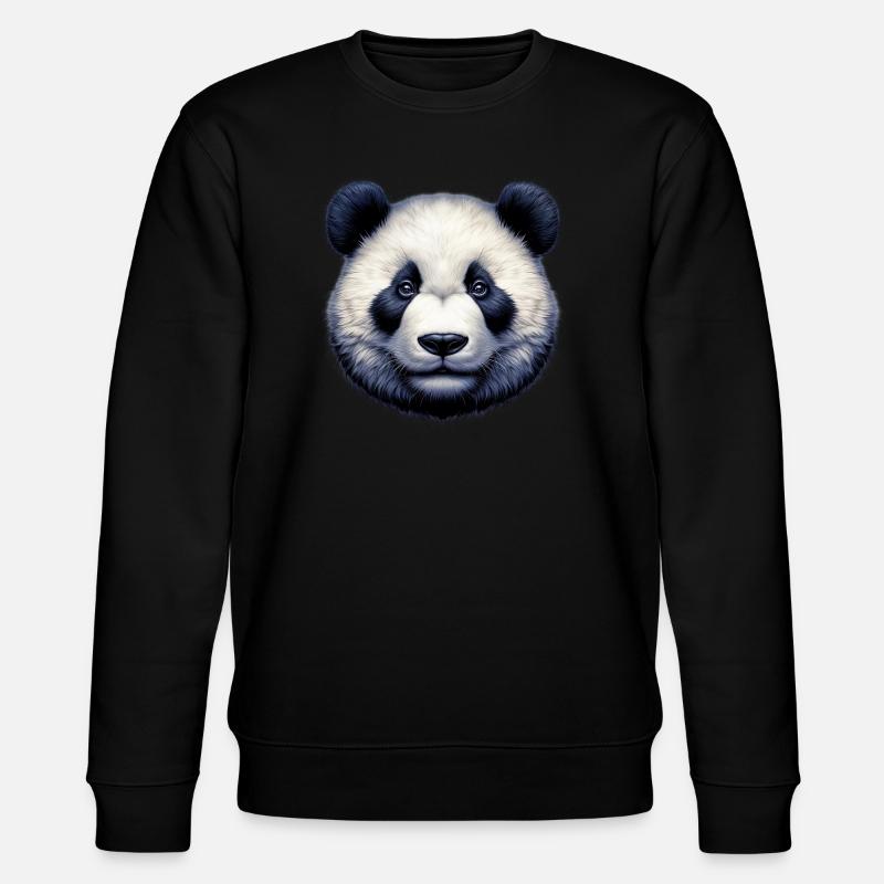 Panda - Stanley/Stella CHANGER Unisex Organic Sweatshirt - black