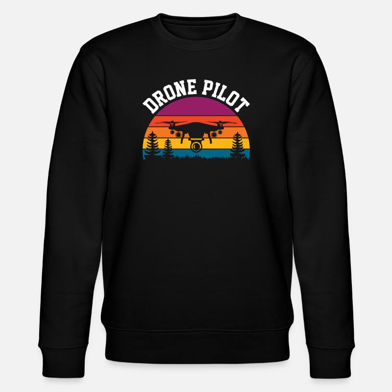 Drohnen-Pilot - Stanley/Stella Unisex Bio-Sweatshirt CHANGER  - Schwarz