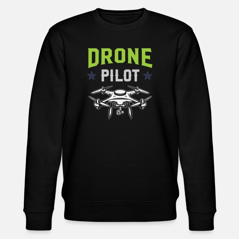 Drohnen-Pilot - Stanley/Stella Unisex Bio-Sweatshirt CHANGER  - Schwarz
