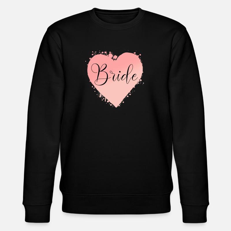 Team Bride-Herz! Personalisierbar - Stanley/Stella Unisex Bio-Sweatshirt CHANGER - Schwarz