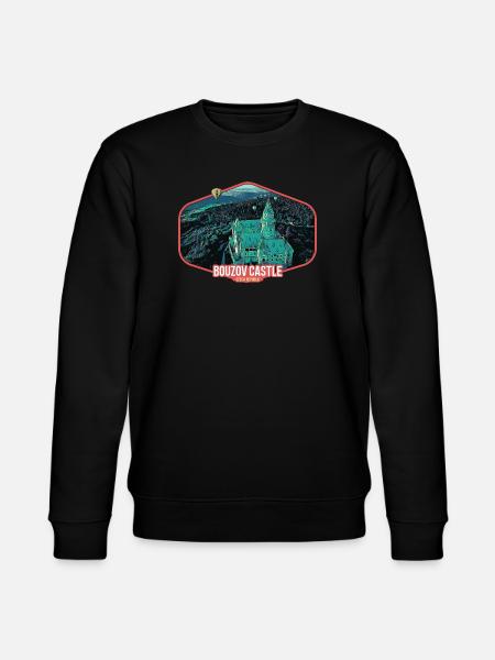 Illustration Bouzov Castle in Czechia - Stanley/Stella CHANGER Unisex Organic Sweatshirt - black