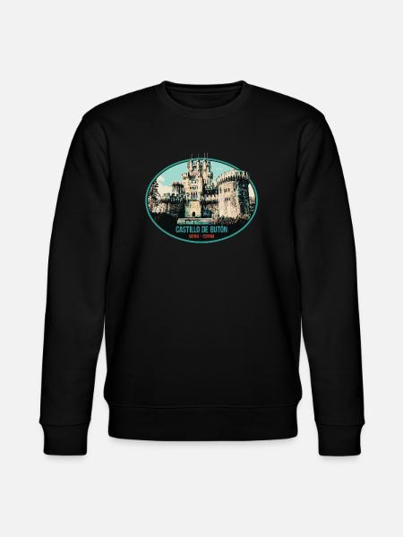 Illustration Chateau Butrón, Spain - Stanley/Stella CHANGER Unisex Organic Sweatshirt - black