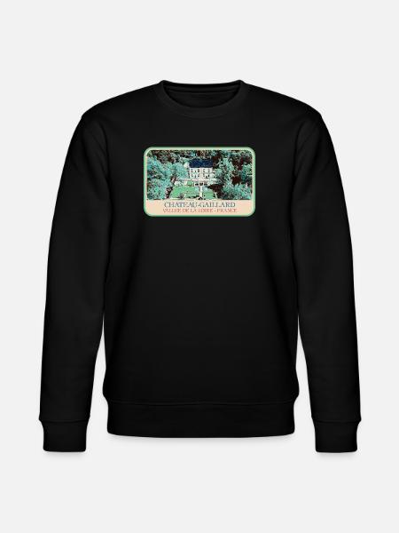 Illustration Château-Gaillard, Loire-Tal - Stanley/Stella Unisex Bio-Sweatshirt CHANGER - Schwarz
