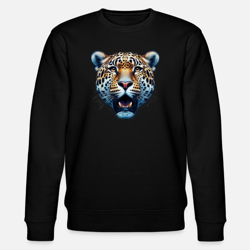 Leopard - Stanley/Stella CHANGER Unisex Organic Sweatshirt - black