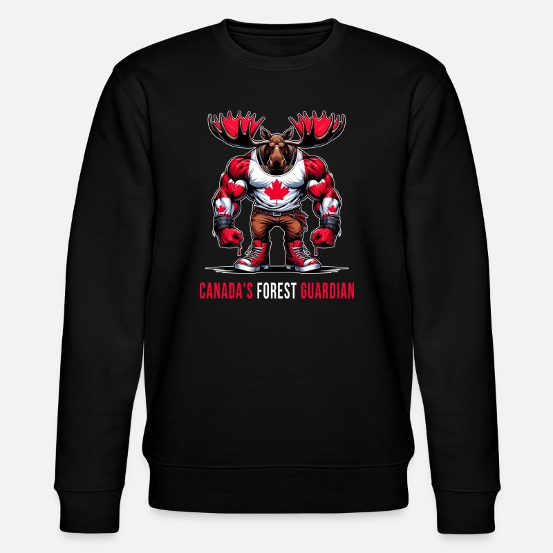 Kanadas Wald Wächter Elch - Stanley/Stella Unisex Bio-Sweatshirt CHANGER - Schwarz