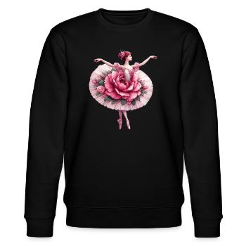 Balletttänzerin mit Tutu - Stanley/Stella Unisex Bio-Sweatshirt CHANGER  - Schwarz - Vorne - Nik (191cm) & Marisol (170cm)