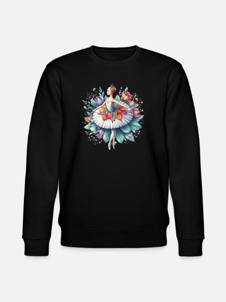 Ballet dancer with tutu - Stanley/Stella CHANGER Unisex Organic Sweatshirt - black