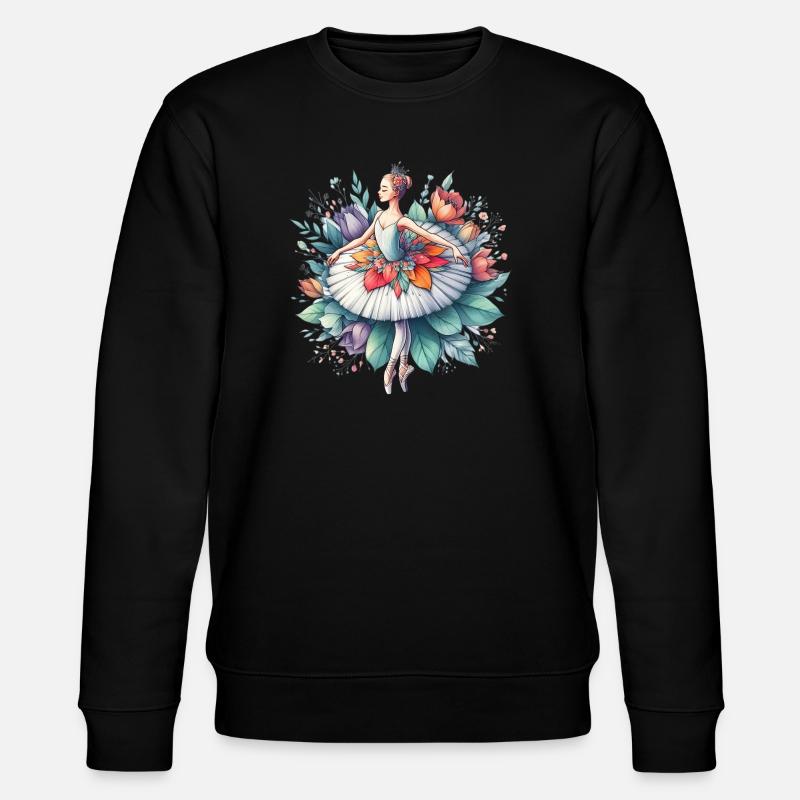 Balletttänzerin mit Tutu - Stanley/Stella Unisex Bio-Sweatshirt CHANGER  - Schwarz