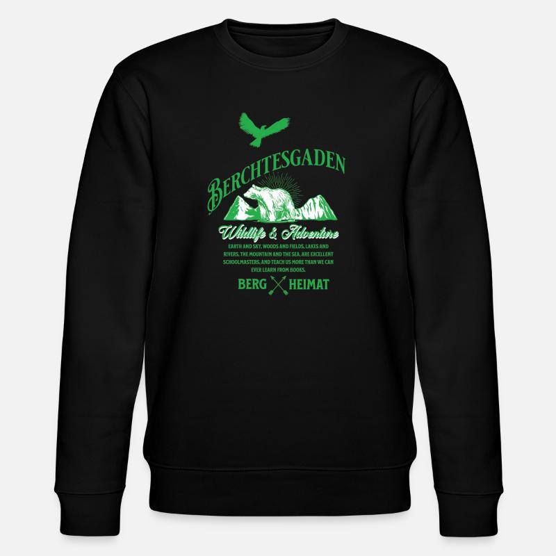 Berchtesgaden - Wildlife - Stanley/Stella Unisex Bio-Sweatshirt CHANGER  - Schwarz