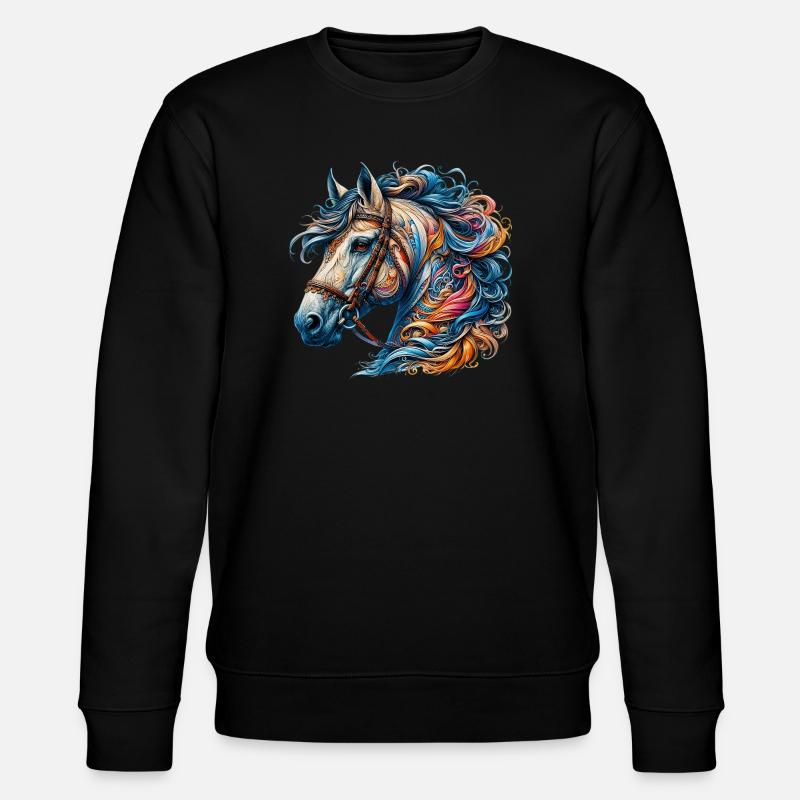 Cheval - Sweat bio CHANGER Stanley/Stella Unisexe - noir