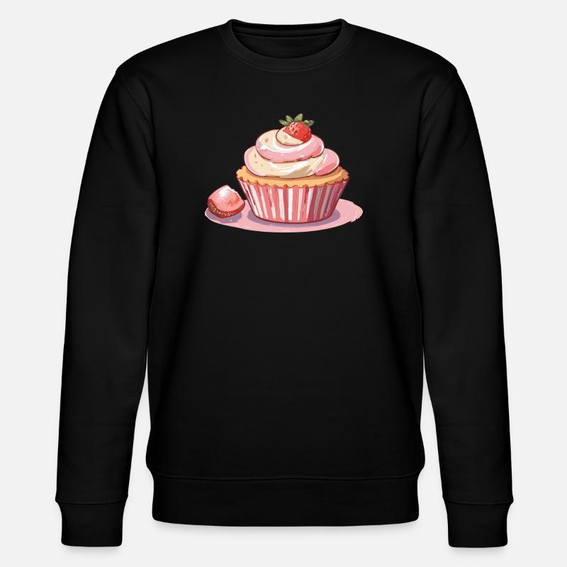 Cupcake Strawberry - Stanley/Stella Unisex Bio-Sweatshirt CHANGER  - Schwarz
