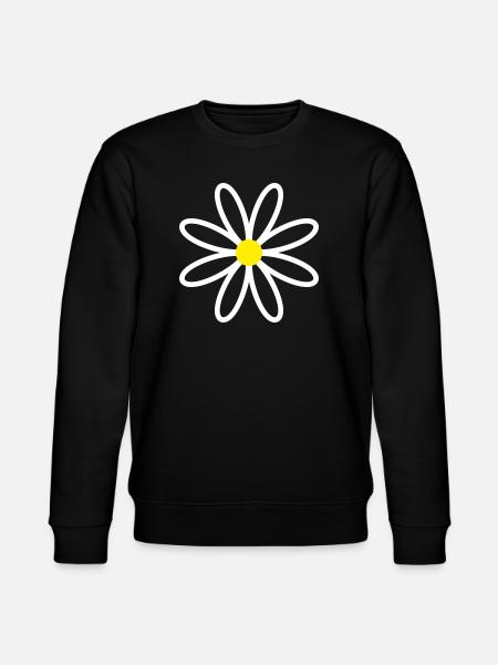 Daisy Gänseblümchen - Stanley/Stella Unisex Bio-Sweatshirt CHANGER  - Schwarz
