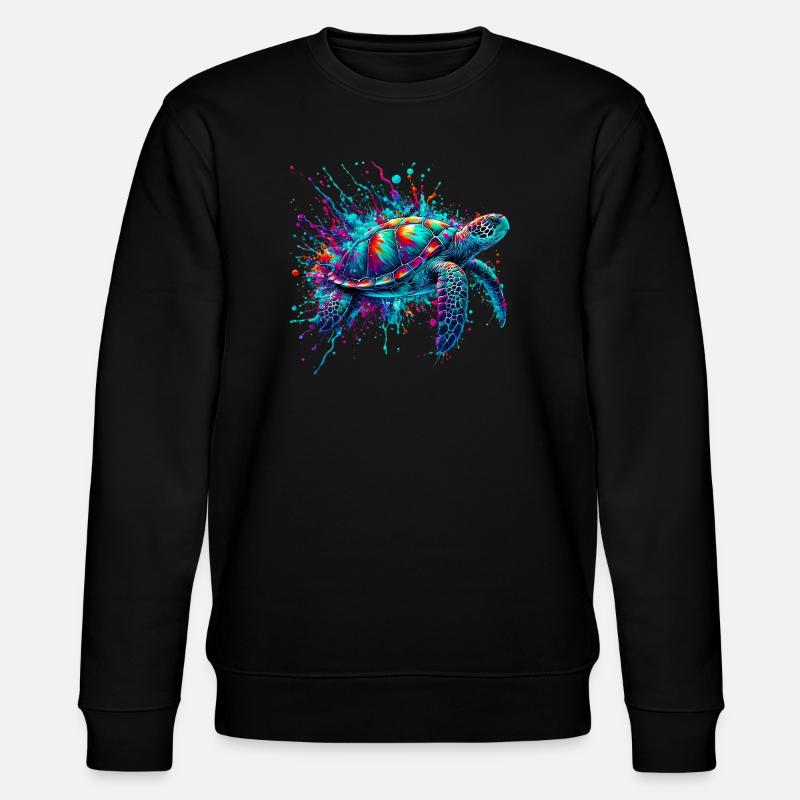 Tortue - Sweat bio CHANGER Stanley/Stella Unisexe - noir