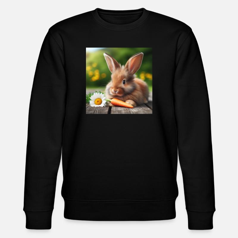Entzückender Hase - Stanley/Stella Unisex Bio-Sweatshirt CHANGER  - Schwarz