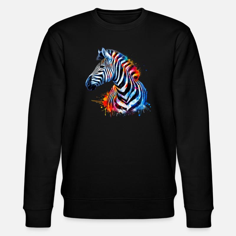 Zebra - Stanley/Stella CHANGER Unisex Organic Sweatshirt - black