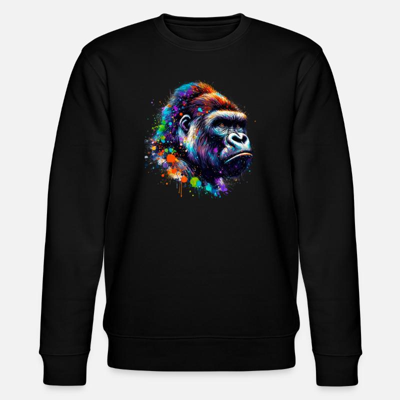 Gorilla - Stanley/Stella Unisex Bio-Sweatshirt CHANGER  - Schwarz