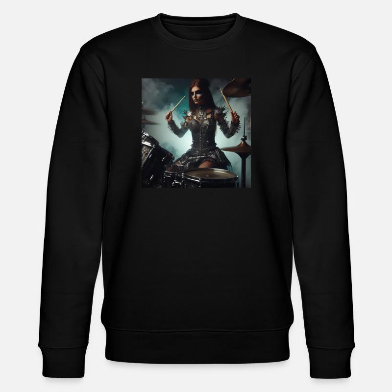 Schlagzeugerin - Stanley/Stella Unisex Bio-Sweatshirt CHANGER  - Schwarz