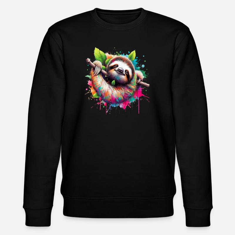 Sloth - Stanley/Stella CHANGER Unisex Organic Sweatshirt - black