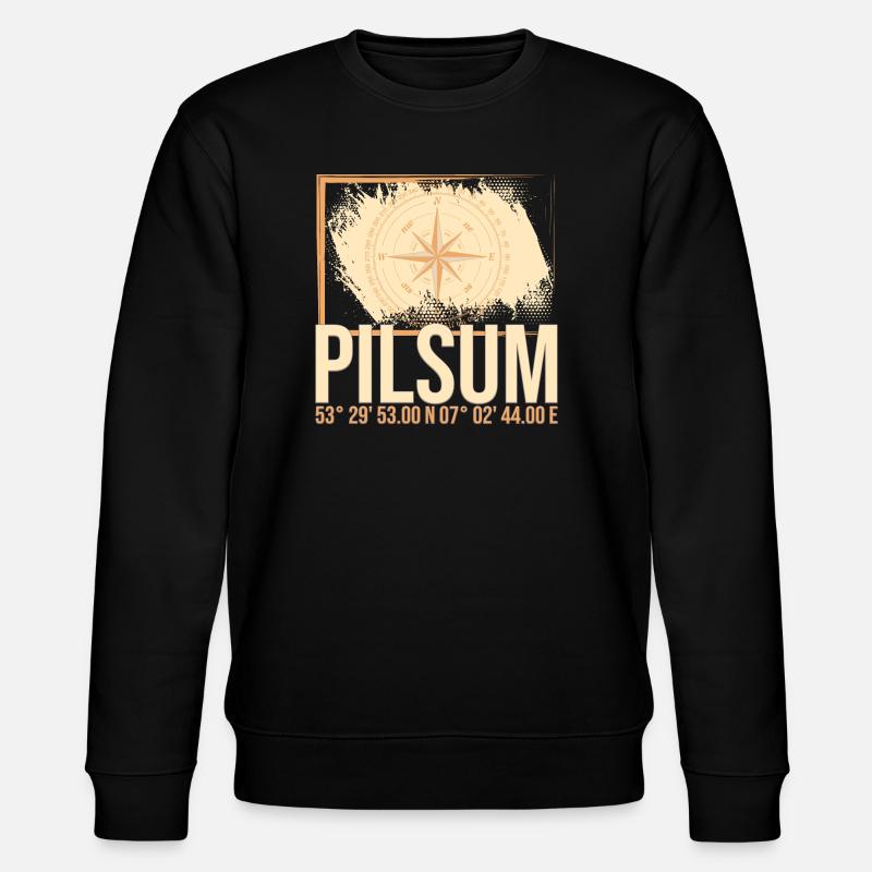 Pilsum Koordinaten - Stanley/Stella Unisex Bio-Sweatshirt CHANGER - Schwarz