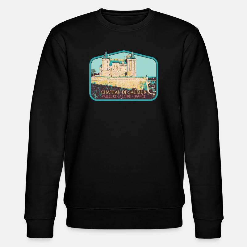 Château de Saumur, Loire-Tal - Stanley/Stella Unisex Bio-Sweatshirt CHANGER  - Schwarz