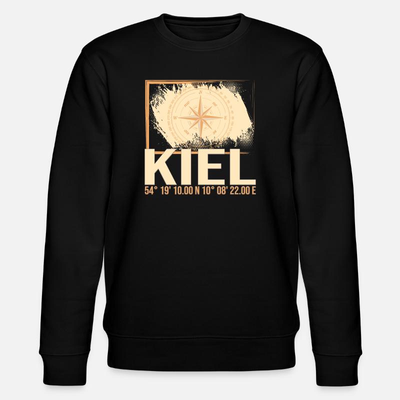 Kiel Koordinaten - Stanley/Stella Unisex Bio-Sweatshirt CHANGER - Schwarz