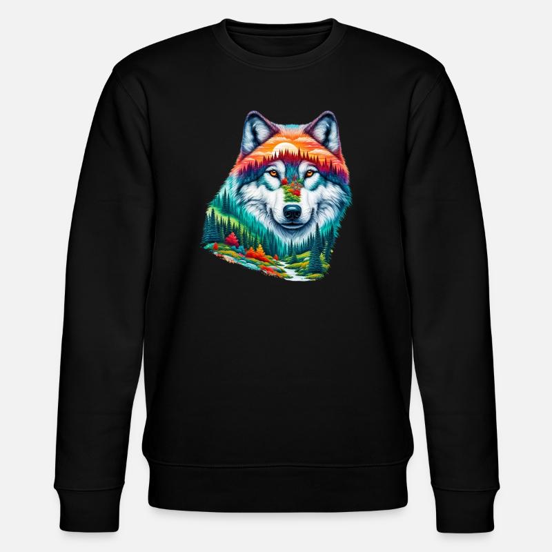 Loup - Sweat bio CHANGER Stanley/Stella Unisexe - noir