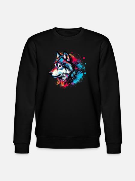 Wolf - Stanley/Stella Unisex Bio-Sweatshirt CHANGER - Schwarz