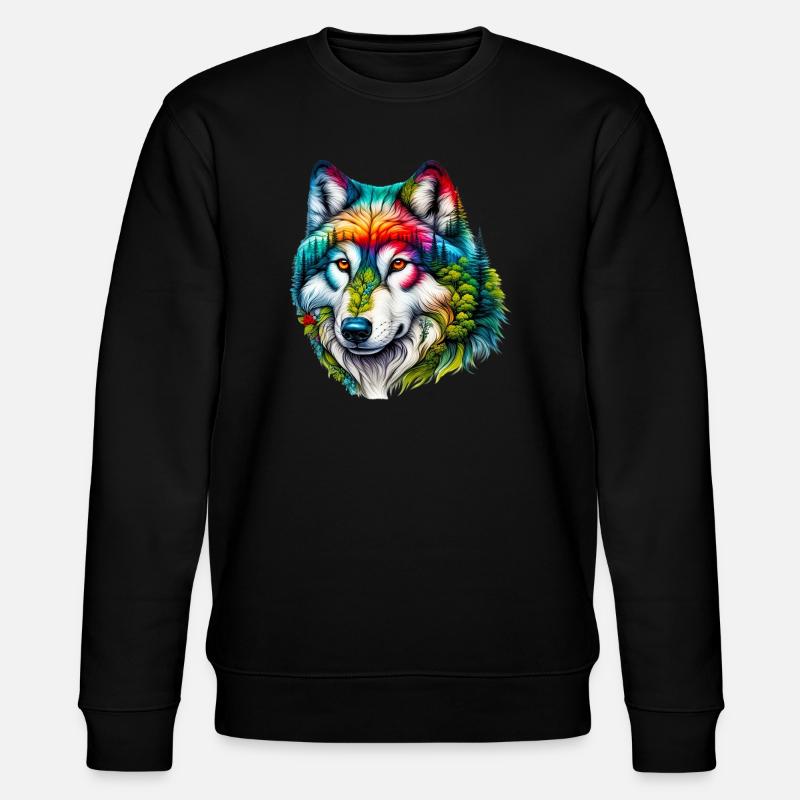 Loup - Sweat bio CHANGER Stanley/Stella Unisexe - noir