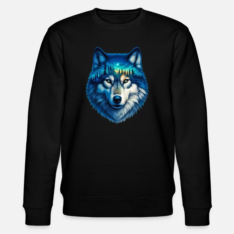 Wolf - Stanley/Stella CHANGER Unisex Organic Sweatshirt - black