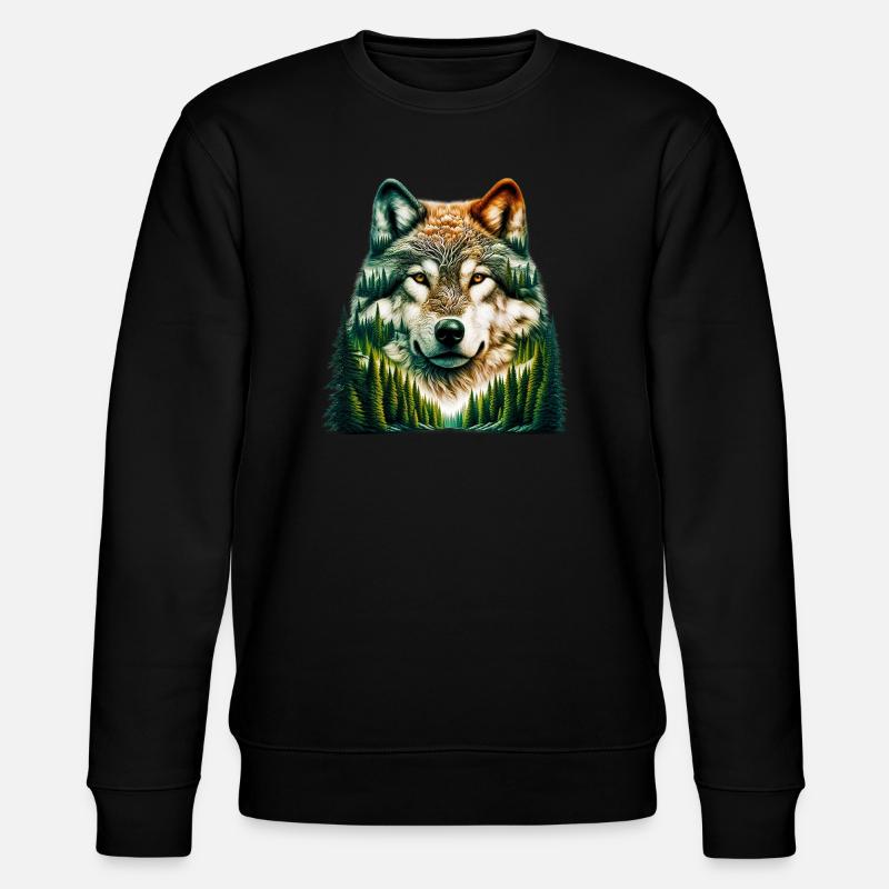 Wolf - Stanley/Stella CHANGER Unisex Organic Sweatshirt - black