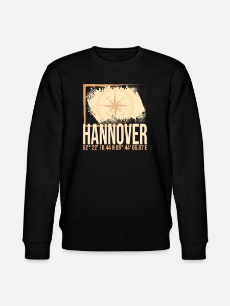 Hannover Koordinaten - Stanley/Stella Unisex Bio-Sweatshirt CHANGER  - Schwarz