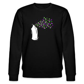 Graffiti Sprayer Spraydose Kunst Strassenkunst - Stanley/Stella Unisex Bio-Sweatshirt CHANGER  - Schwarz - Vorne - Nik (191cm) & Marisol (170cm)