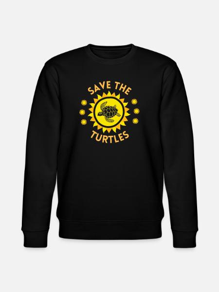 turtle, sea turtle, sea turtle, reptile - Stanley/Stella CHANGER Unisex Organic Sweatshirt - black