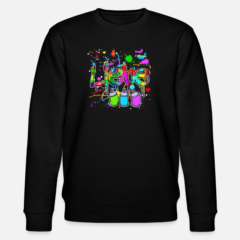 Spraydose Strassenkunst Wildstyle Graffite Sprayer - Stanley/Stella Unisex Bio-Sweatshirt CHANGER - Schwarz